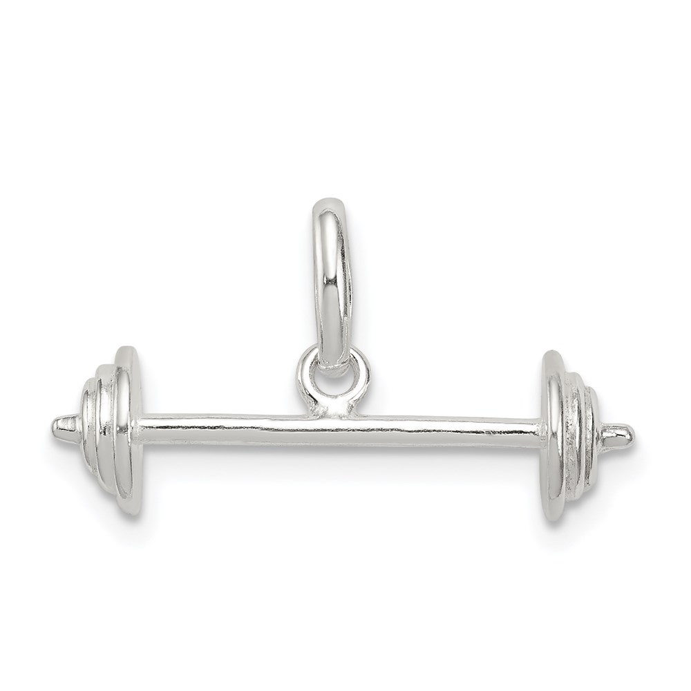 QC297.jpg Sterling Silver Barbell Charm - Image 1