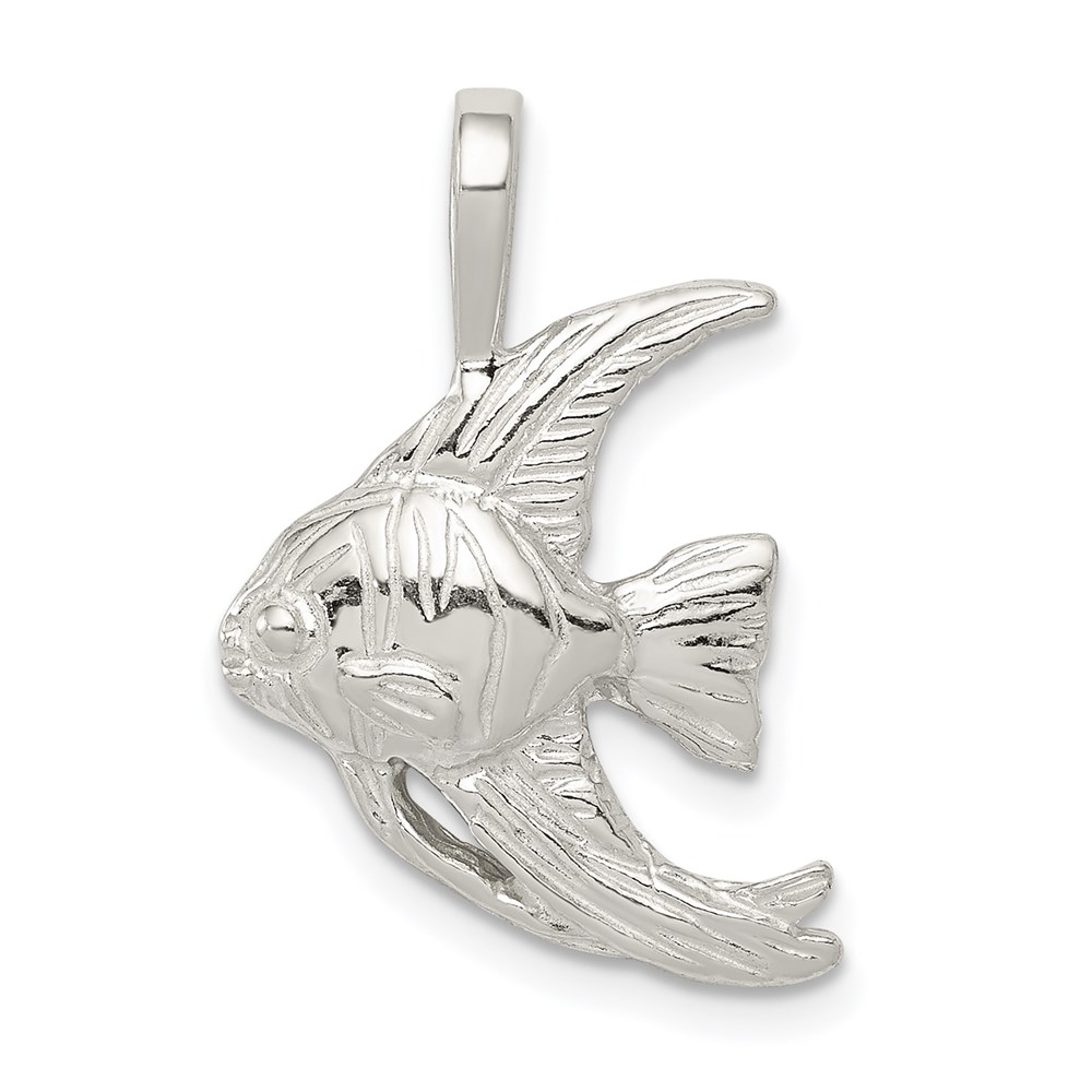 QC3208.jpg Sterling Silver Fish Charm - Image 1