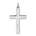 Sterling Silver Platinum-plated Cross Charm - Image 4