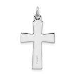 Sterling Silver Platinum-plated Enameled Latin Cross Charm - Image 3