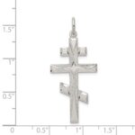 Sterling Silver Eastern Orthodox Cross Pendant - Image 3