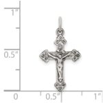Sterling Silver Antiqued INRI Crucifix Pendant - Image 3