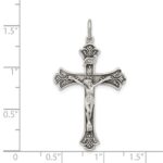 Sterling Silver Antiqued INRI Crucifix Pendant - Image 3