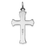 Sterling Silver Platinum-plated Enameled INRI Crucifix Charm - Image 4