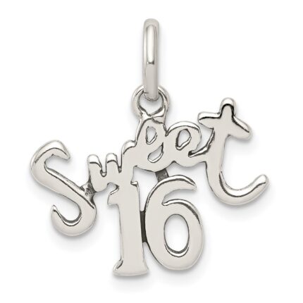 Sterling Silver Sweet 16 Charm