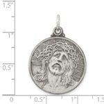 Sterling Silver Antiqued Ecce Homo Medal - Image 3