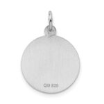 Sterling Silver Rhodium-plated Happy Birthday Disc Charm - Image 3