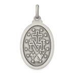 Sterling Silver Antiqued Miraculous Medal - Image 4