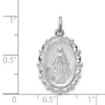 Sterling Silver Platinum-plated Miraculous Medal - Image 4