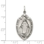 Sterling Silver Antiqued Miraculous Medal - Image 3