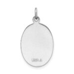 Sterling Silver Platinum-plated St. Christopher Medal - Image 3