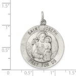 Sterling Silver Antiqued Saint Joseph Medal - Image 3