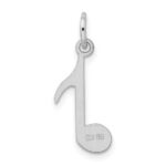 Sterling Silver Rhodium-plated Musical Note Polished Charm - Image 3
