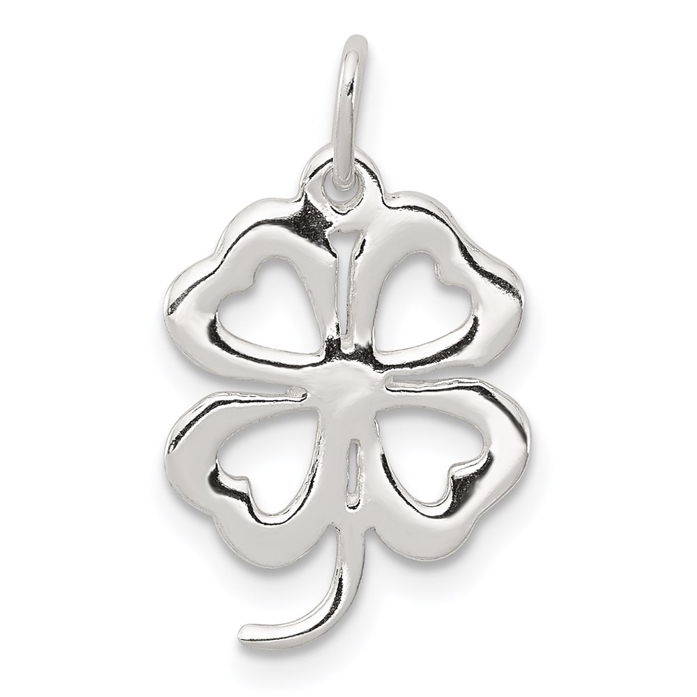 QC3882.jpg Sterling Silver 4-leaf Clover Charm - Image 1