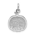 Sterling Silver Rhodium-plated Orange Jack-a-Lantern Charm - Image 3