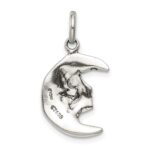 Sterling Silver Antiqued Moon Charm - Image 4