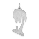 Sterling Silver Rhodium-plated Palm Tree Polished Charm - Image 4