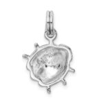 Sterling Silver Rhodium-platedEnamel Ladybug Charm - Image 4