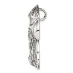 Sterling Silver Antiqued Eagle Head Pendant - Image 2