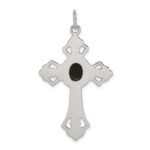 Sterling Silver Onyx Antiqued Cross Pendant - Image 4