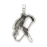 Sterling Silver Antiqued Hockey Player Charm - Image 4