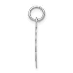 Sterling Silver Rhodium-plated Brocaded Letter A Initial Charm - Image 2