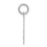 Sterling Silver/Rhodium-plated Brocaded Letter K Initial Pendant - Image 2