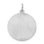 Sterling Silver Rhodium-plated Brocaded Letter D Initial Charm - Image 4