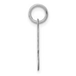 Sterling Silver Rhodium-plated Stamped Letter A Initial Charm - Image 2