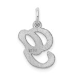 Sterling Silver Rhodium-plated Stamped Letter G Initial Charm - Image 4