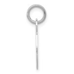 Sterling Silver Rhodium-plated Stamped Letter V Initial Charm - Image 2