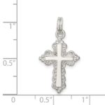 Sterling Silver Rhodium-plated Cross Charm - Image 3