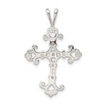 Sterling Silver Purple CZ Cross Charm - Image 4