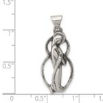 Sterling Silver Antiqued Blessed Mary Charm - Image 3