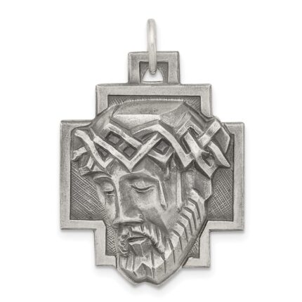 Sterling Silver Antiqued Ecce Homo Medal