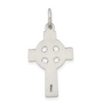 Sterling Silver Antiqued Celtic Cross Charm - Image 3
