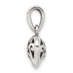 Sterling Silver Antique Puff Heart Charm - Image 2