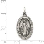 Sterling Silver Antiqued Miraculous Medal - Image 3
