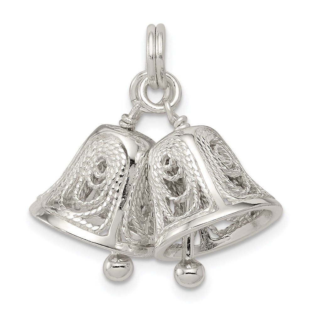QC4573.jpg Sterling Silver Bells Charm - Image 1