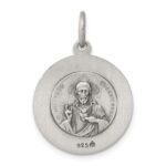 Sterling Silver Antiqued Queen of the Holy Scapular Medal - Image 4