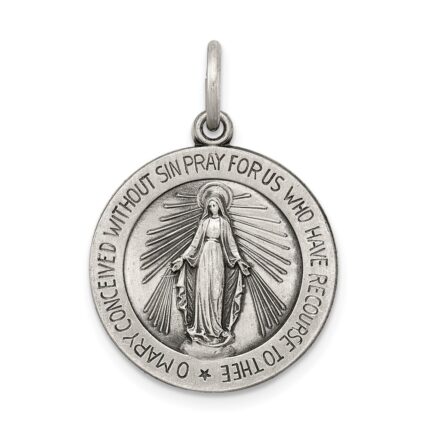 Sterling Silver Antiqued Miraculous Medal