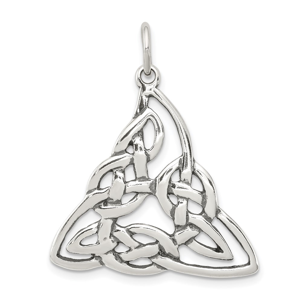 QC4707.jpg Sterling Silver Antiqued Celtic Charm - Image 1