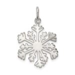 Sterling Silver Polished Snowflake Charm - Image 4