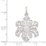 Sterling Silver Polished Snowflake Charm - Image 3