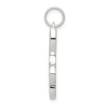 Sterling Silver Rhodium-plated Music Note Charm - Image 2