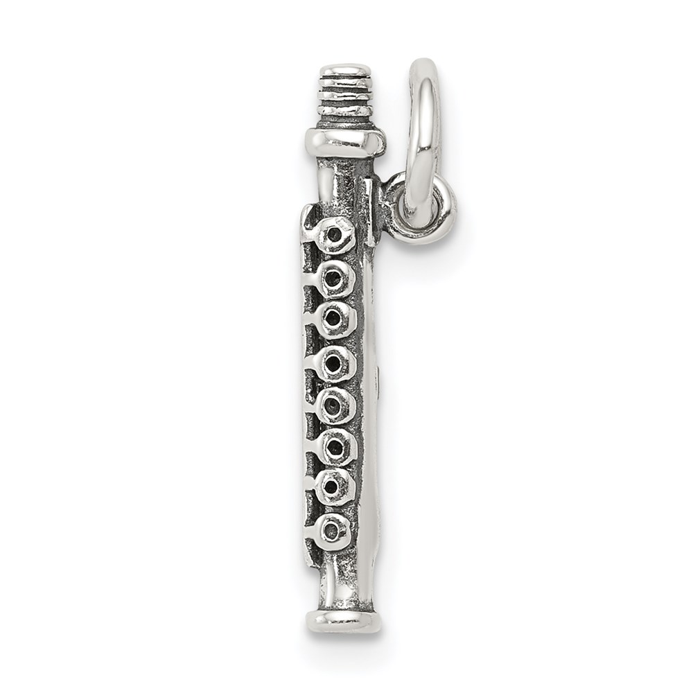 QC4769.jpg Sterling Silver Antique Flute Charm - Image 1