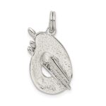 Sterling Silver Rhodium-plated Enameled Painting Palette Charm - Image 4