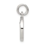 Sterling Silver Rhodium-plated Enameled and CZ Moon and Star Charm - Image 2