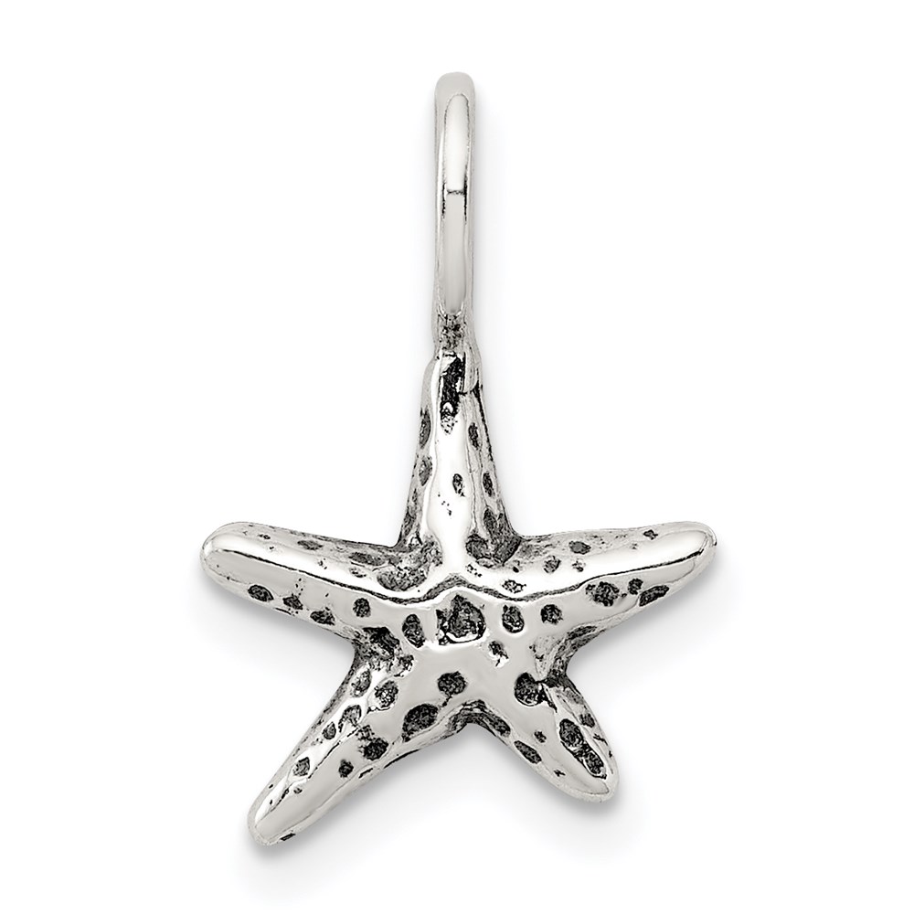 QC4898.jpg Sterling Silver Antiqued Starfish Pendant - Image 1