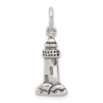 Sterling Silver Antiqued Lighthouse Charm